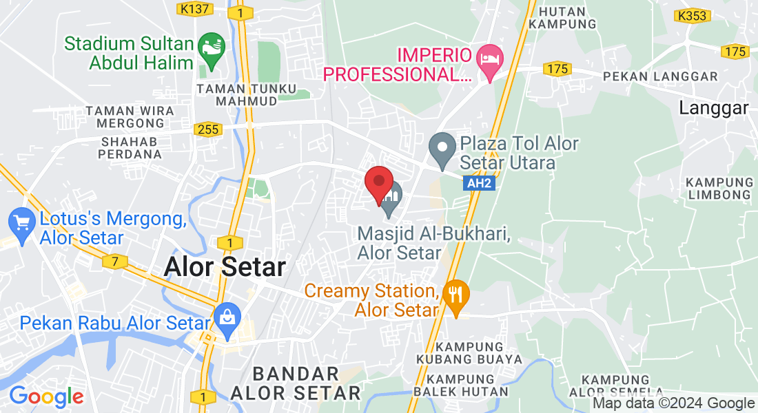 Jln Tun Razak, Bandar Alor Setar, 05200 Alor Setar, Kedah, ماليزيا
