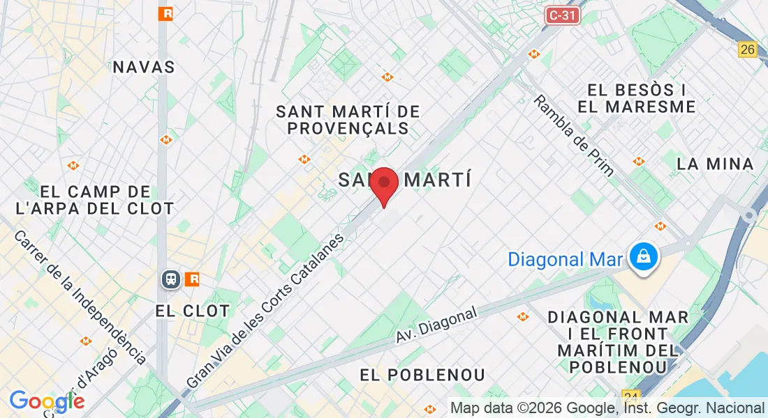 Gran Via de les Corts Catalanes, 1038, Sant Martí, 08020 Barcelona, España