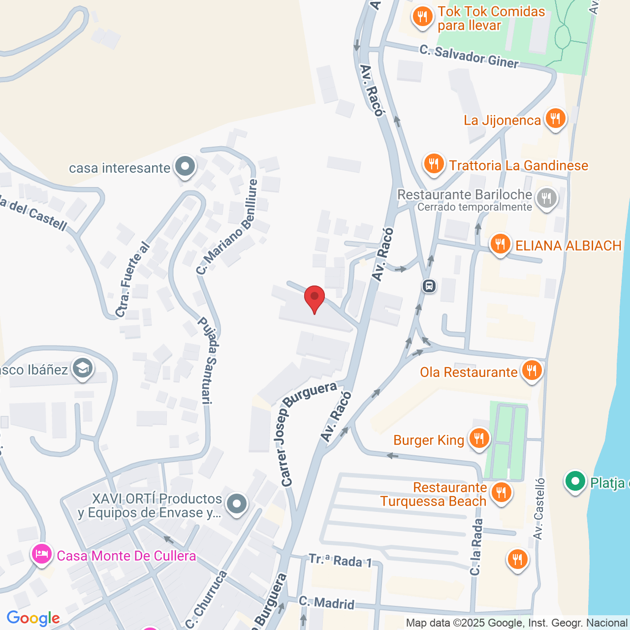 Carrer Joan Espinós i Rubio, 1, 46408 Cullera, Valencia, España