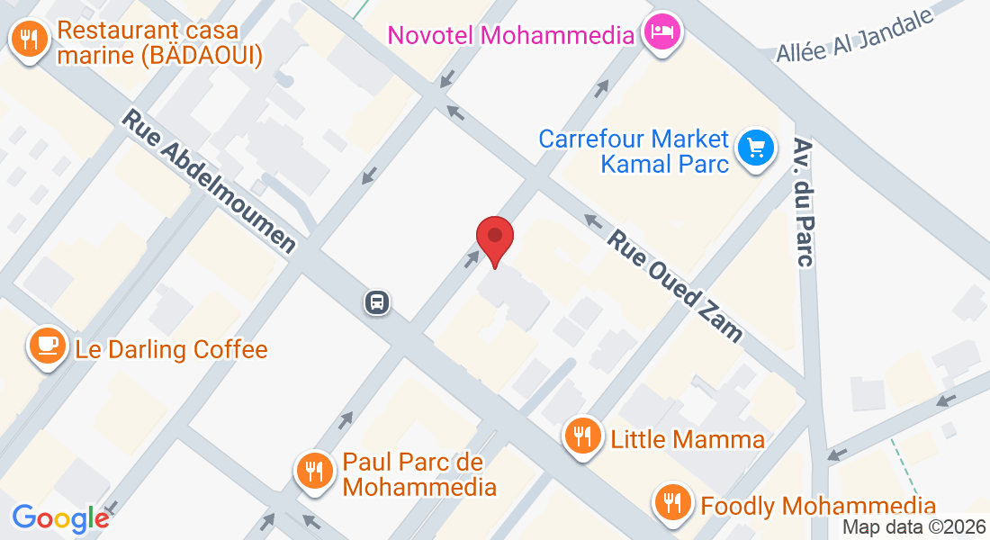 3 Boulevard Zerktouni, Residence du Parc, RDC bureau n2 A, cote de la poste au parc, Mohammedia 28200, Morocco