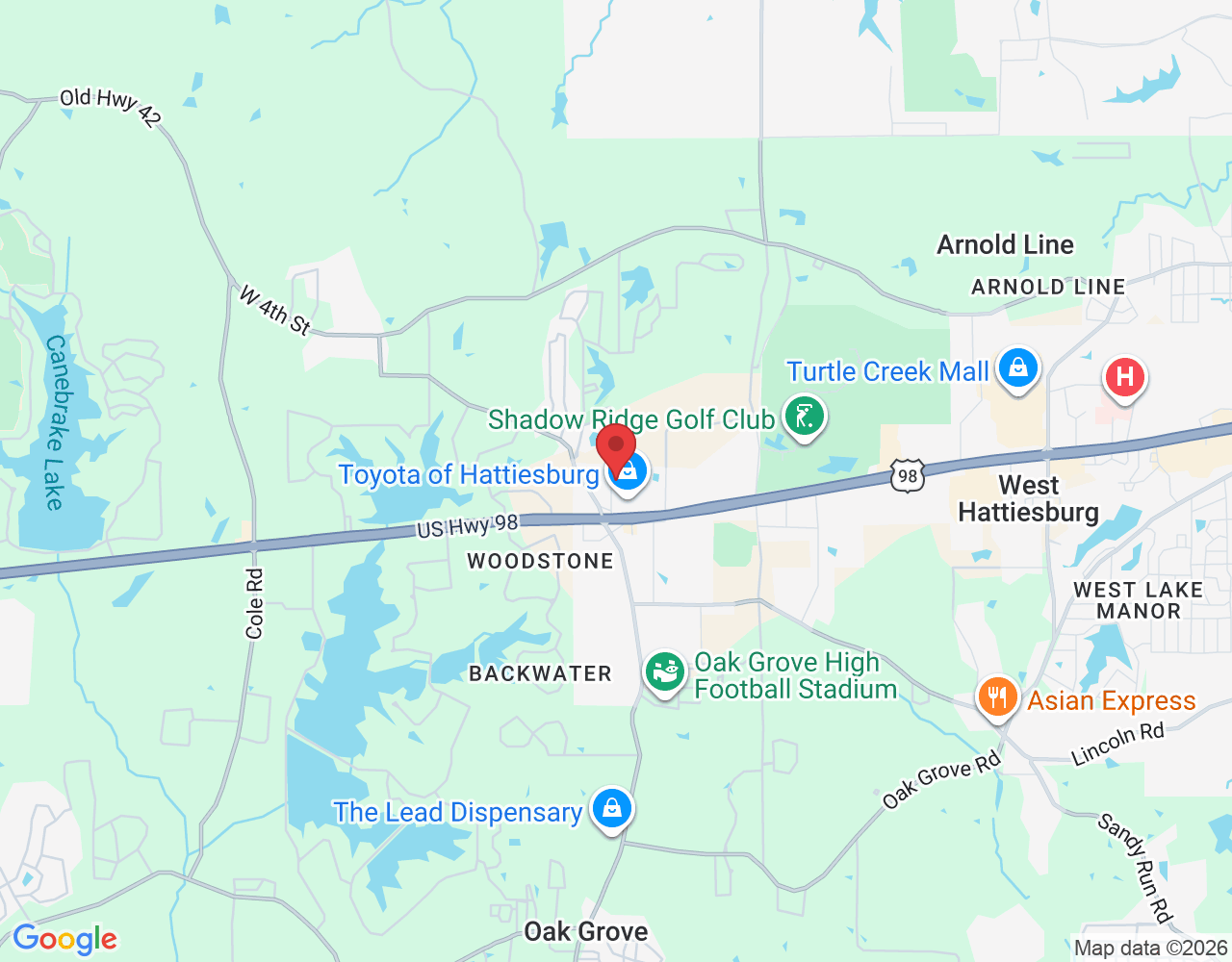 40 98th Pl Blvd, Hattiesburg, MS 39402, USA