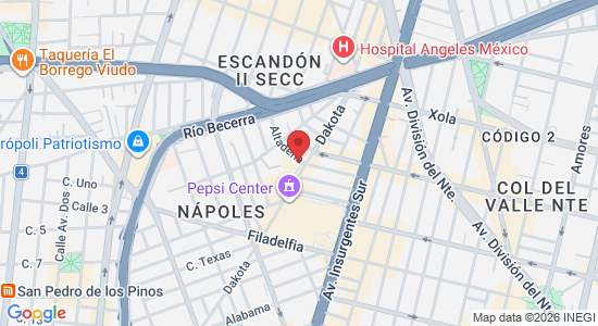 Dakota 95, Nápoles, Benito Juárez, 03810 Ciudad de México, CDMX, Mexico