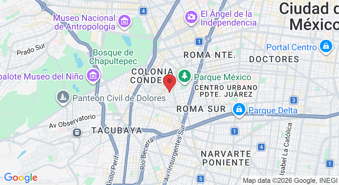 Campeche 351, Hipódromo, Cuauhtémoc, 06100 Ciudad de México, CDMX, México