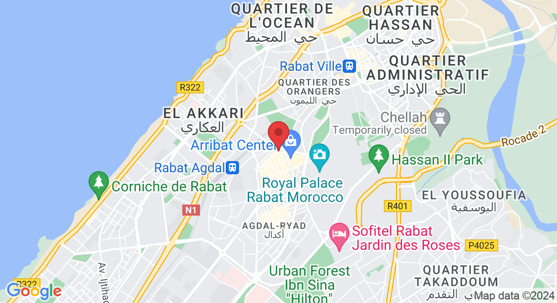 Immb Souhaila 9 2éme étage, Nr 5, et Oqba, Angle Rue Oued Sebou, Rabat 10090, Morocco