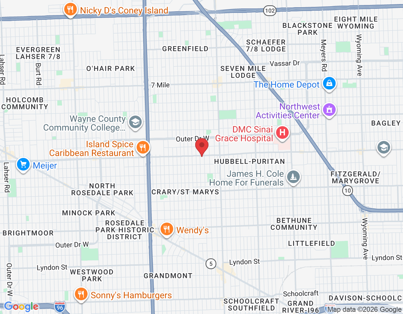 15925 W McNichols Rd, Detroit, MI 48235, USA