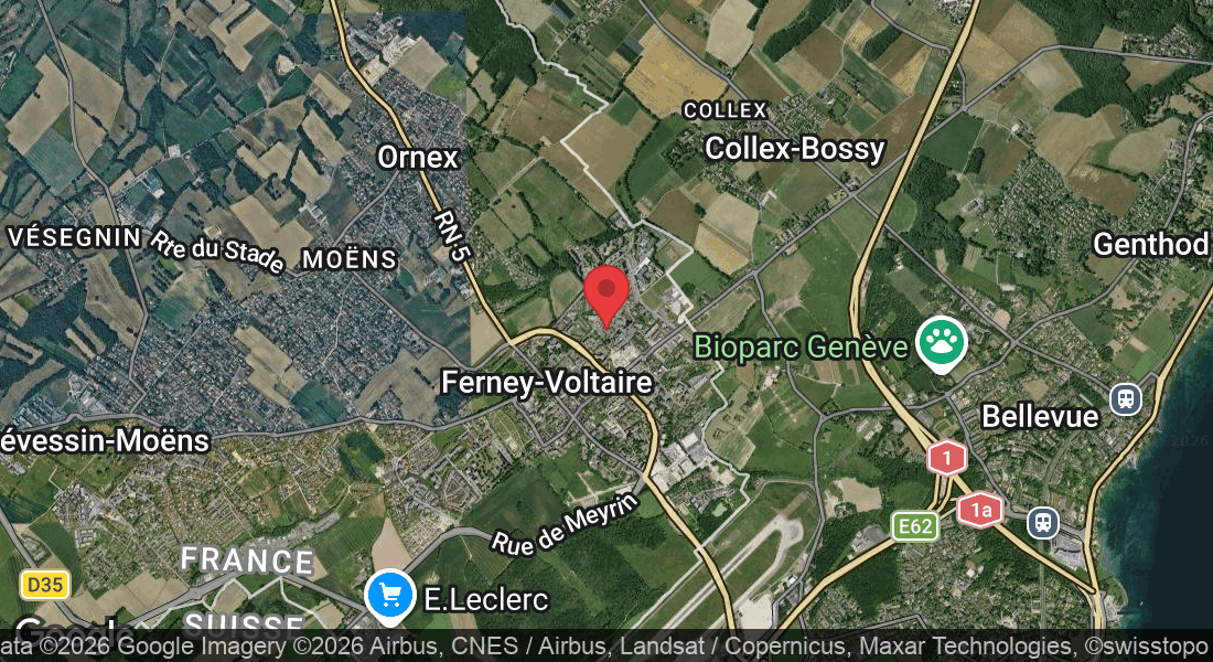 RDC à gauche : "Centre bien-être & thérapies, Le KEYNES, 13A Chem. du Levant, 01210 Ferney-Voltaire, France