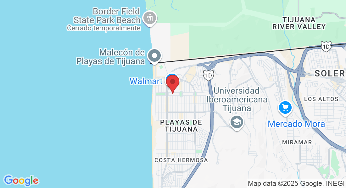 Parque México Norte No 550, Playas de Tijuana, Jardines Playas, 22506 Tijuana, B.C., México