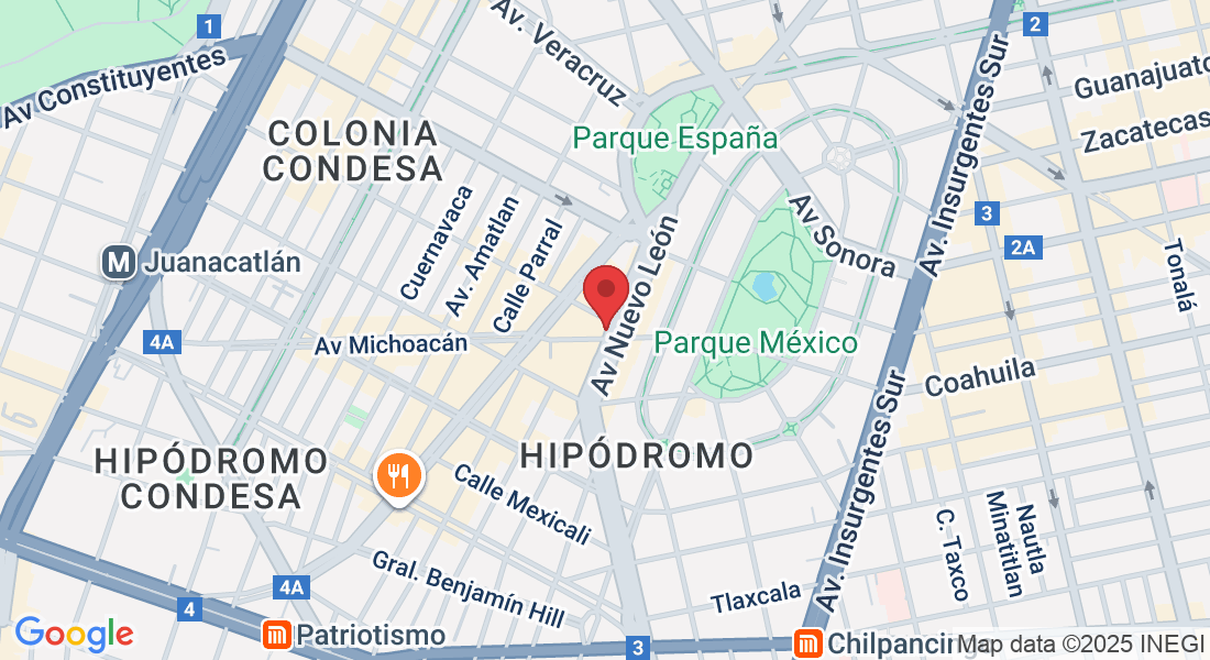 Av Nuevo León 95, Hipódromo, Cuauhtémoc, 06100 Ciudad de México, CDMX, Mexico