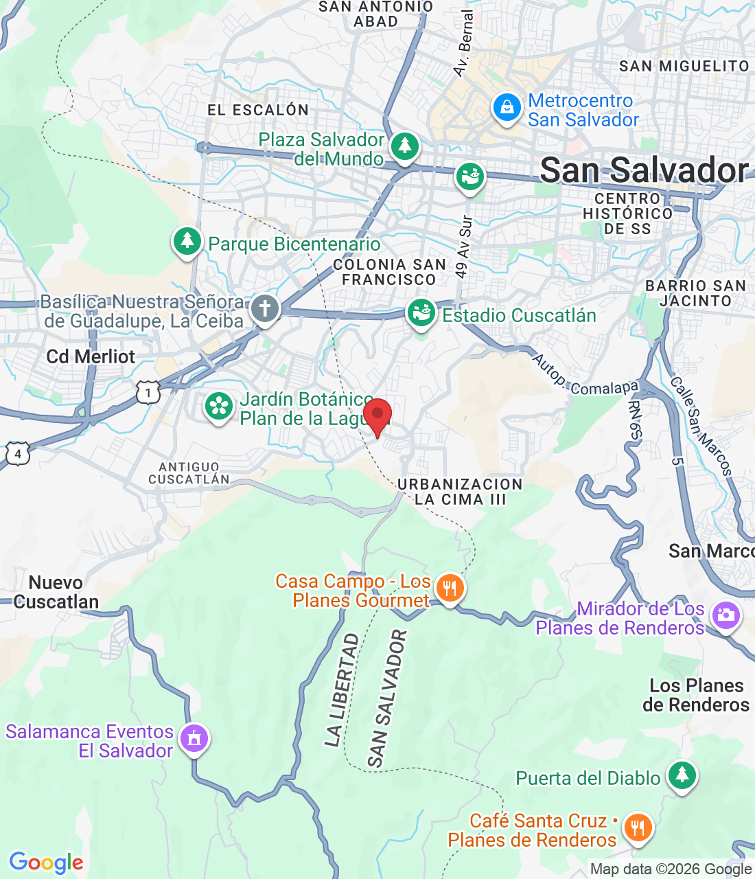 C. Cumbres de Cuscatlan, San Salvador, El Salvador