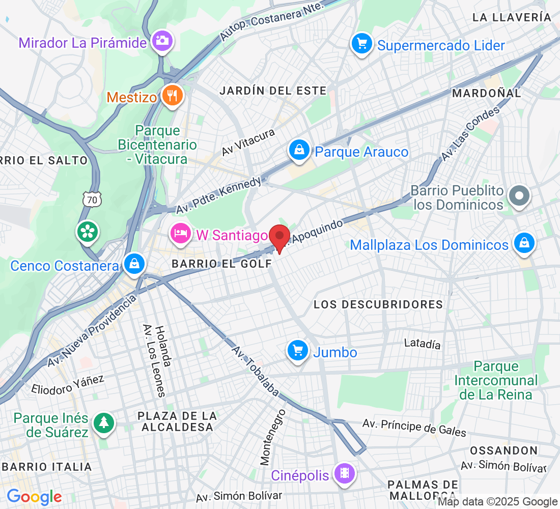 Félix de Amesti 124, 7580124 Las Condes, Región Metropolitana, Chile