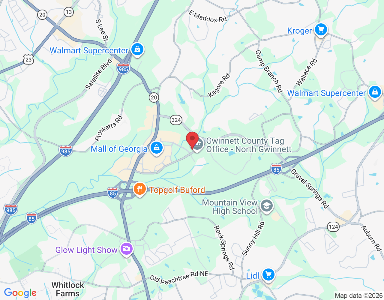 2720 Mall of Georgia Blvd suite 107, Buford, GA 30519, USA