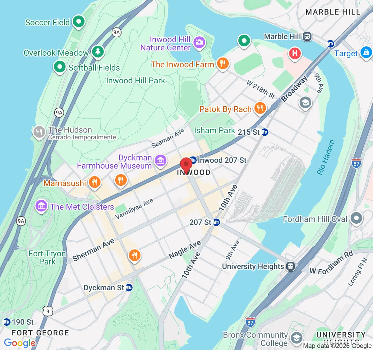 590 W 207th St, New York, NY 10034, EE. UU.