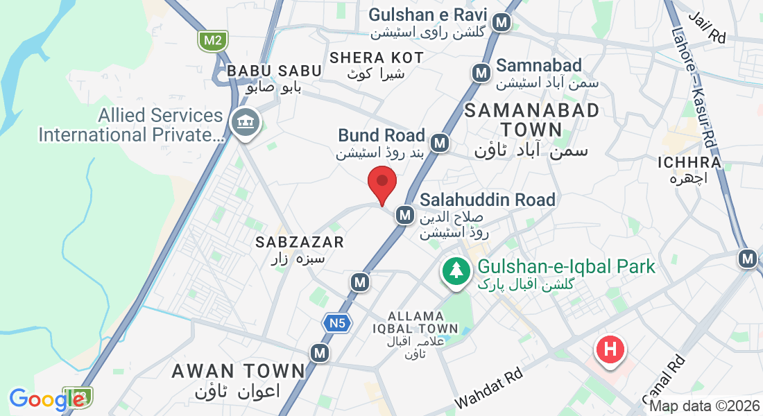 118 Main Boulevard Sabzazar, Sabzazar Block B Sabzazar Housing Scheme Phase 1 & 2 Lahore, 54000, Pakistan