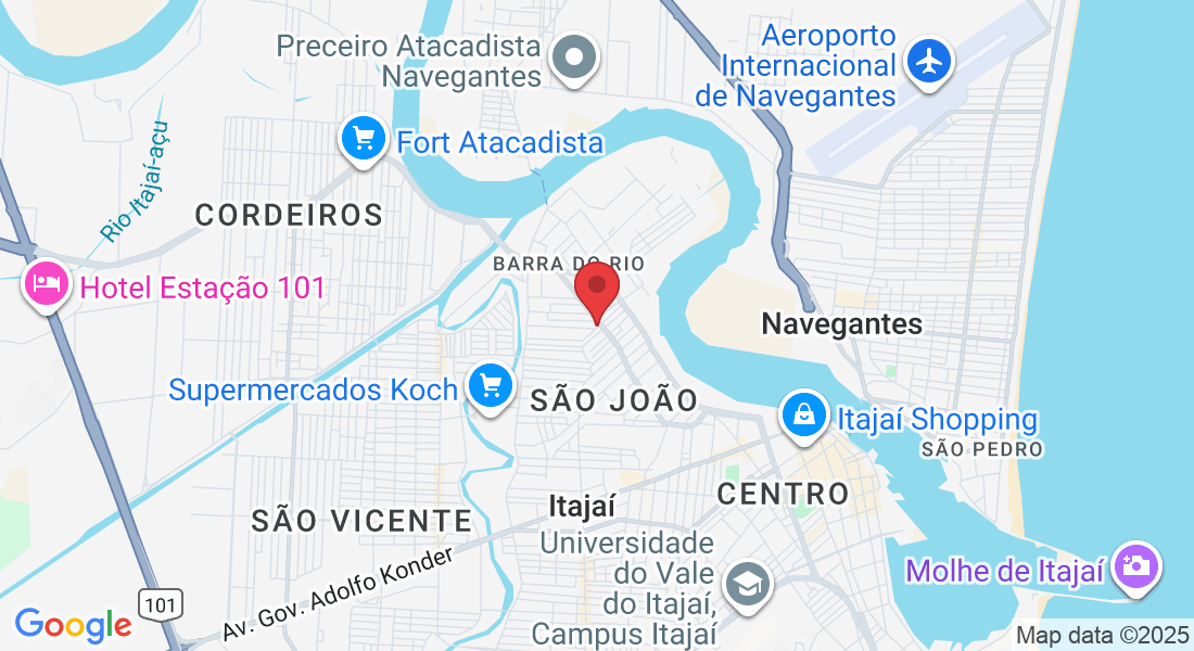 Av. Irineu Bornhausen, 520 - São João, Itajaí - SC, 88305-000, Brasil