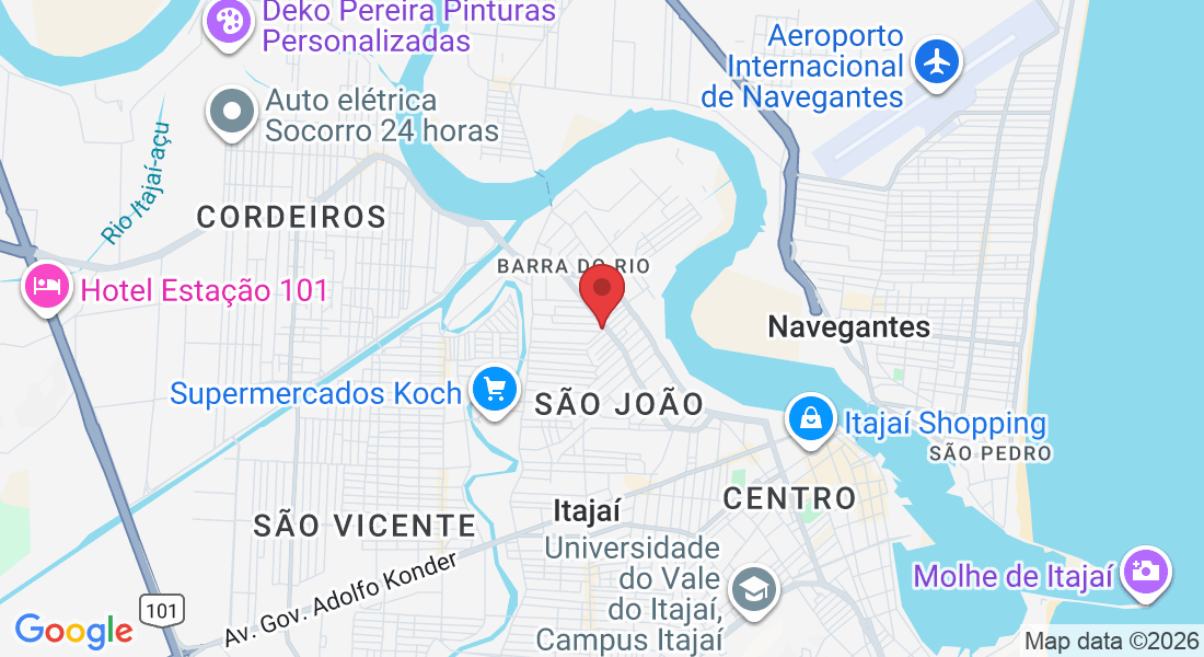 Av. Irineu Bornhausen, 520 - São João, Itajaí - SC, 88305-000, Brasil