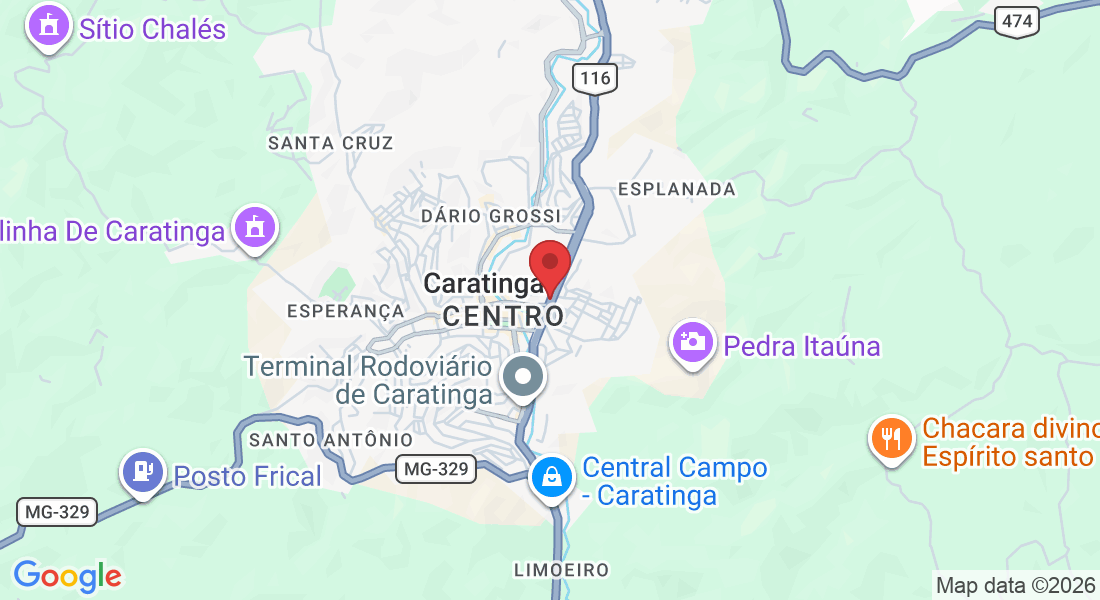 Av. Presi. Tancredo Neves, 1975 - lj 2 - Centro, Caratinga - MG, 35300-102, Brasil