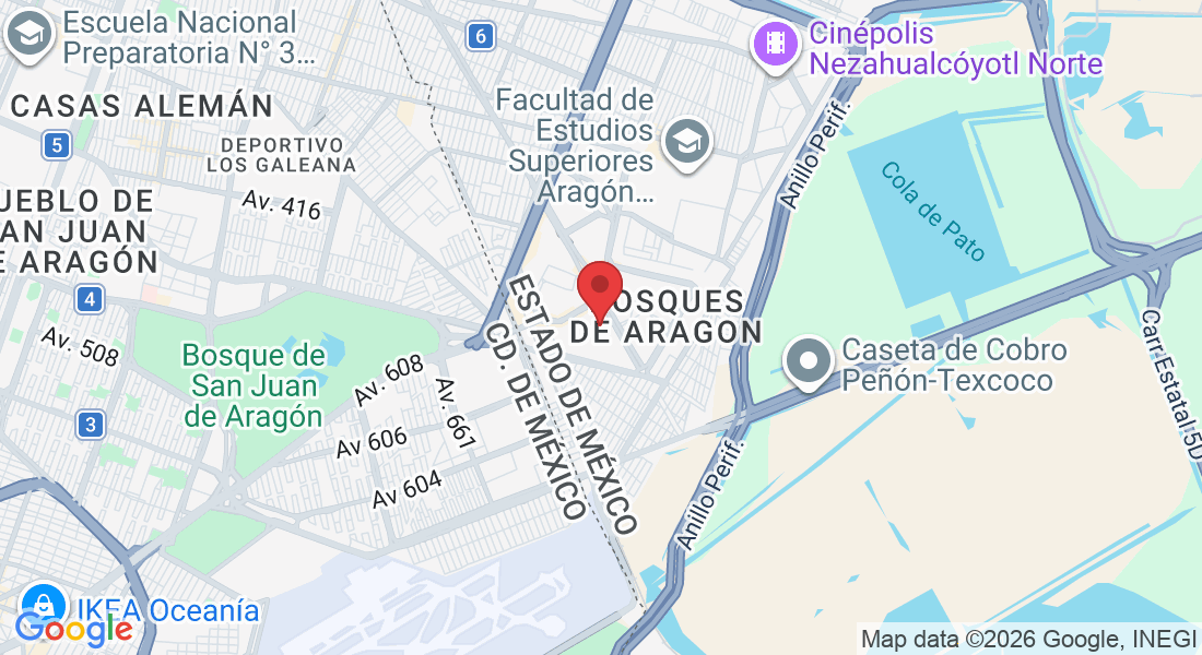 B. Ecuador 26, Bosques de Aragon, 57170 Cdad. Nezahualcóyotl, Méx., México
