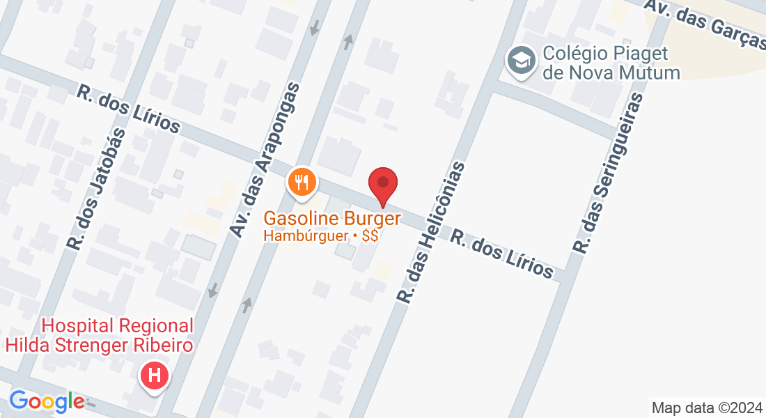 R. dos Lírios, 1201 - Centro, Nova Mutum - MT, 78450-000, Brasil