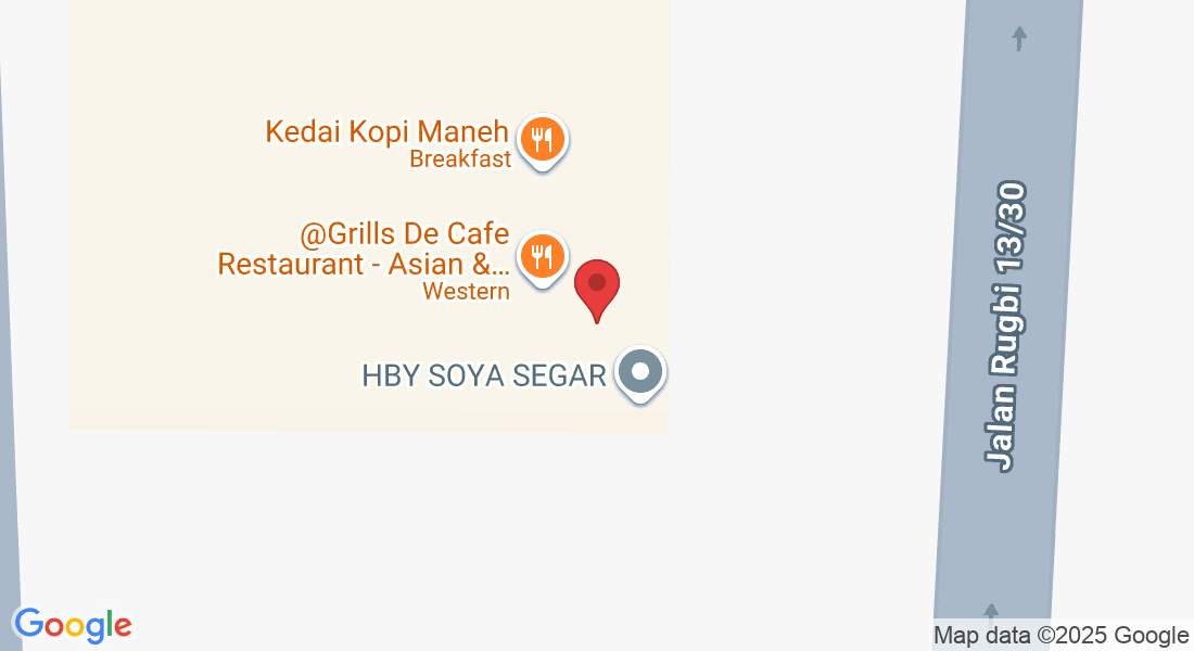 No 2A, Tingkat, 1, Jalan Rugbi 13/30, Seksyen 13, 40100 Shah Alam, Selangor, Malaysia