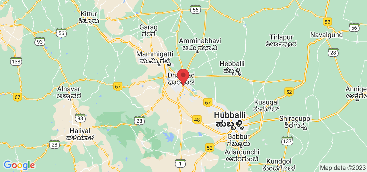Kalaghatgi Road, Saraswatpur Krishma Building, Rajatagiri, Gandhinagar, Dharwad, Karnataka 580002, India