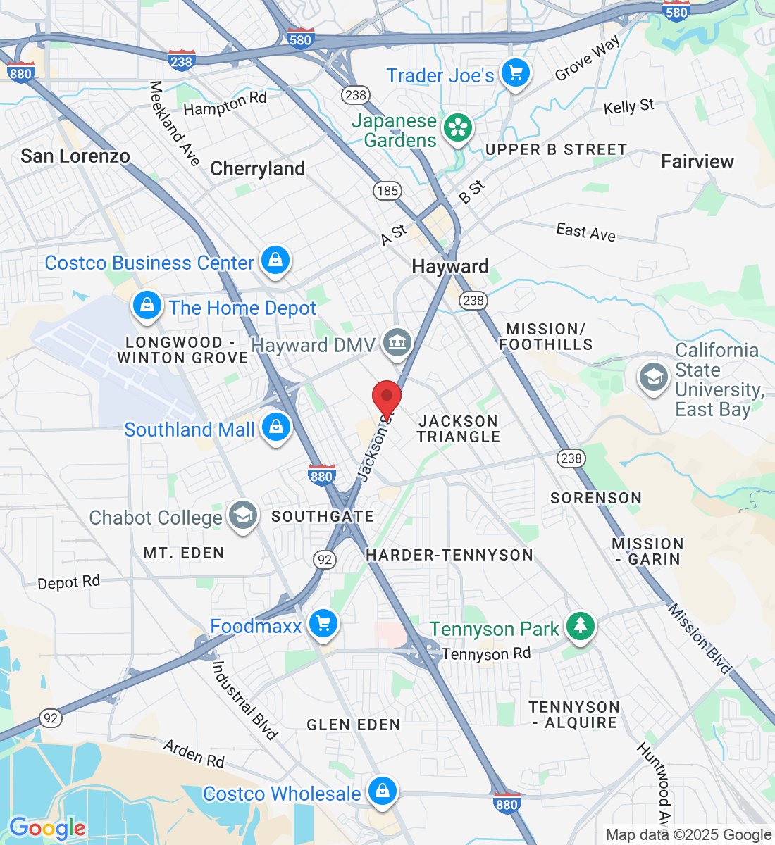 100 W Jackson St, Hayward, CA 94544, USA