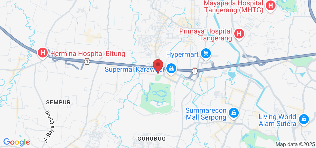 Jl. Jend. Sudirman, Bencongan, Kec. Klp. Dua, Bencongan, Kec. Karawaci, Kabupaten Tangerang, Banten 15810, Indonesia