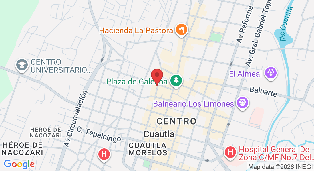 Niño Artillero 35, Centro, 62740 Cuautla, Mor., México
