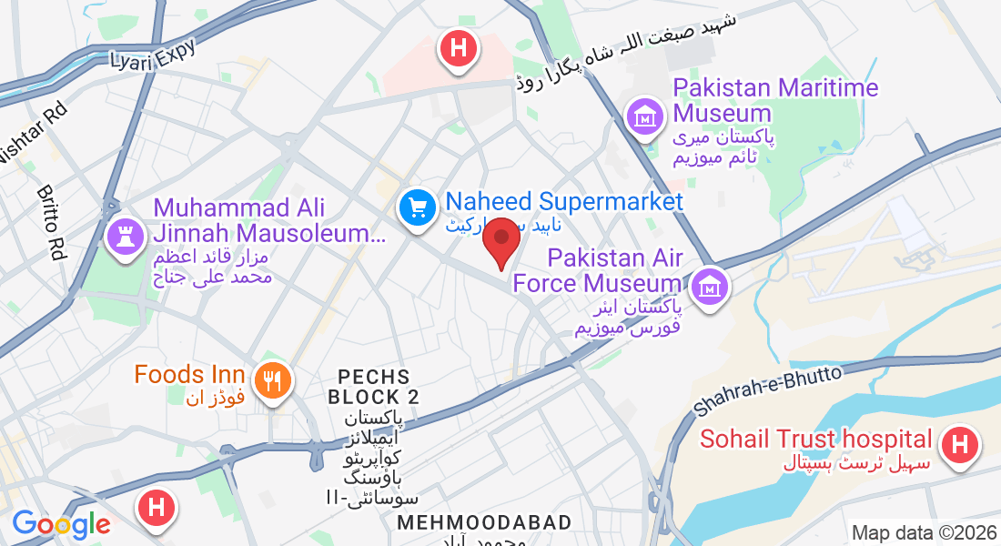V3FG+VH7, Cp & Berar Chs, Karachi, Pakistan