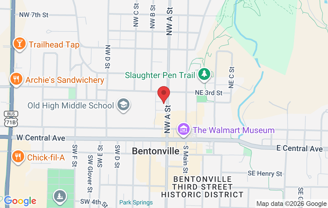 215 NW A St, Bentonville, AR 72712, USA