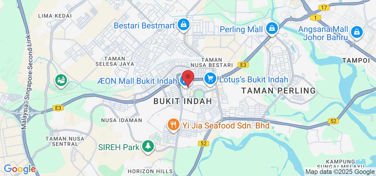 Lot F30A, Aeon Bukit Indah, Jalan Indah 15/2, Taman Bukit Indah, 81200 Johor Bahru, Johor Darul Ta'zim, Malaysia