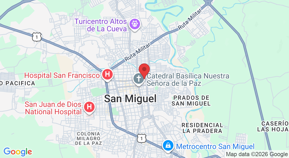 8aCalle Oriente &, 6A Avenida Norte Bis, San Miguel CP 3301, El Salvador