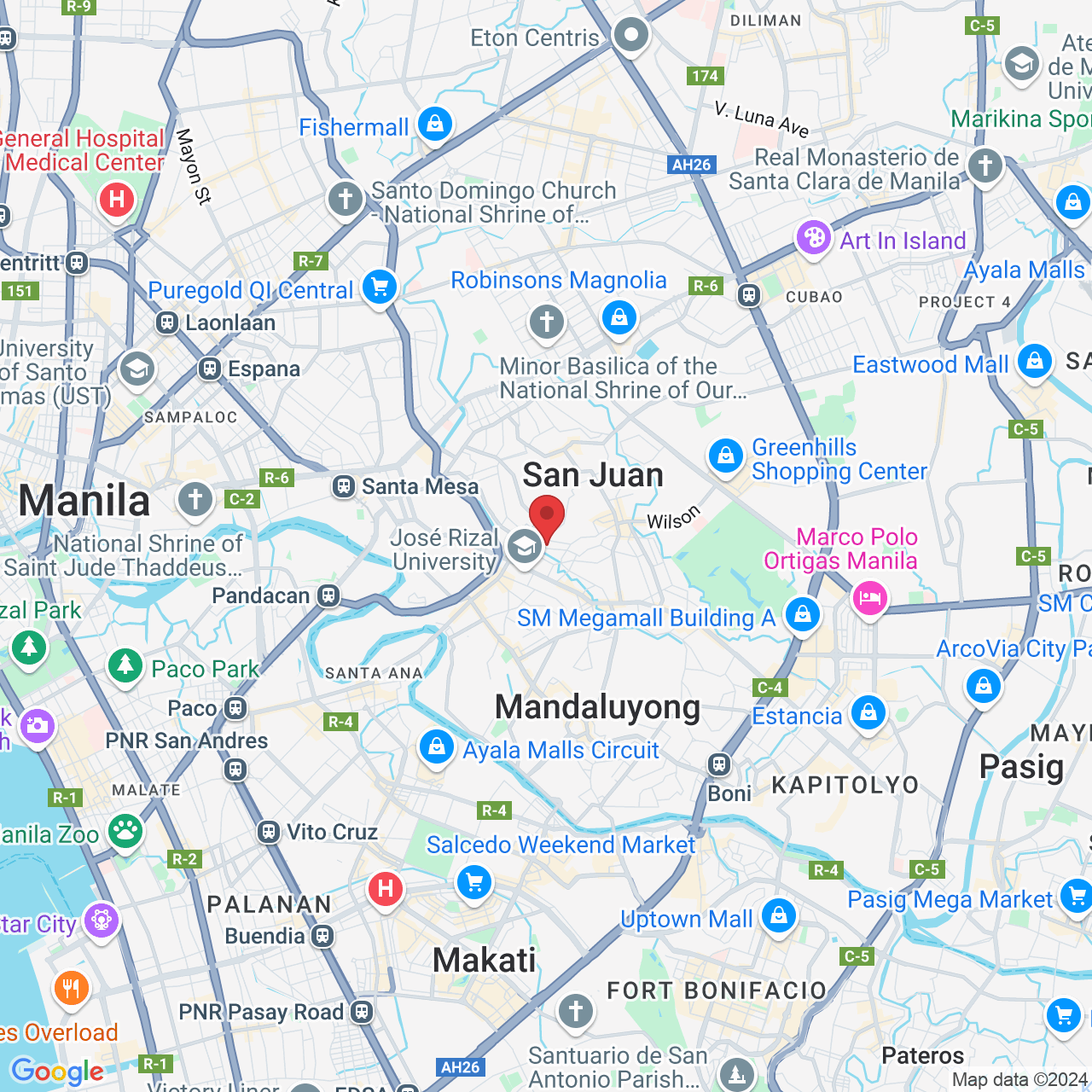 H2WJ+28C, San Juan, Metro Manila, Philippines