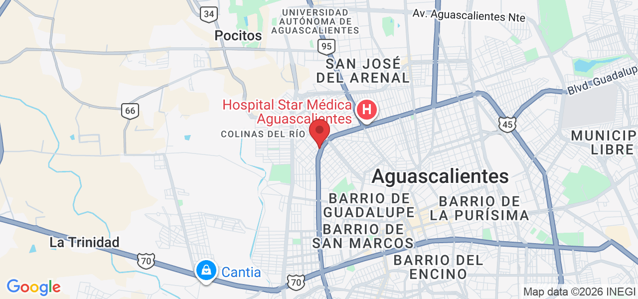 Av. Convención de 1914 Pte. 1504a, Olivares Santana, 20010 Aguascalientes, Ags., Mexico