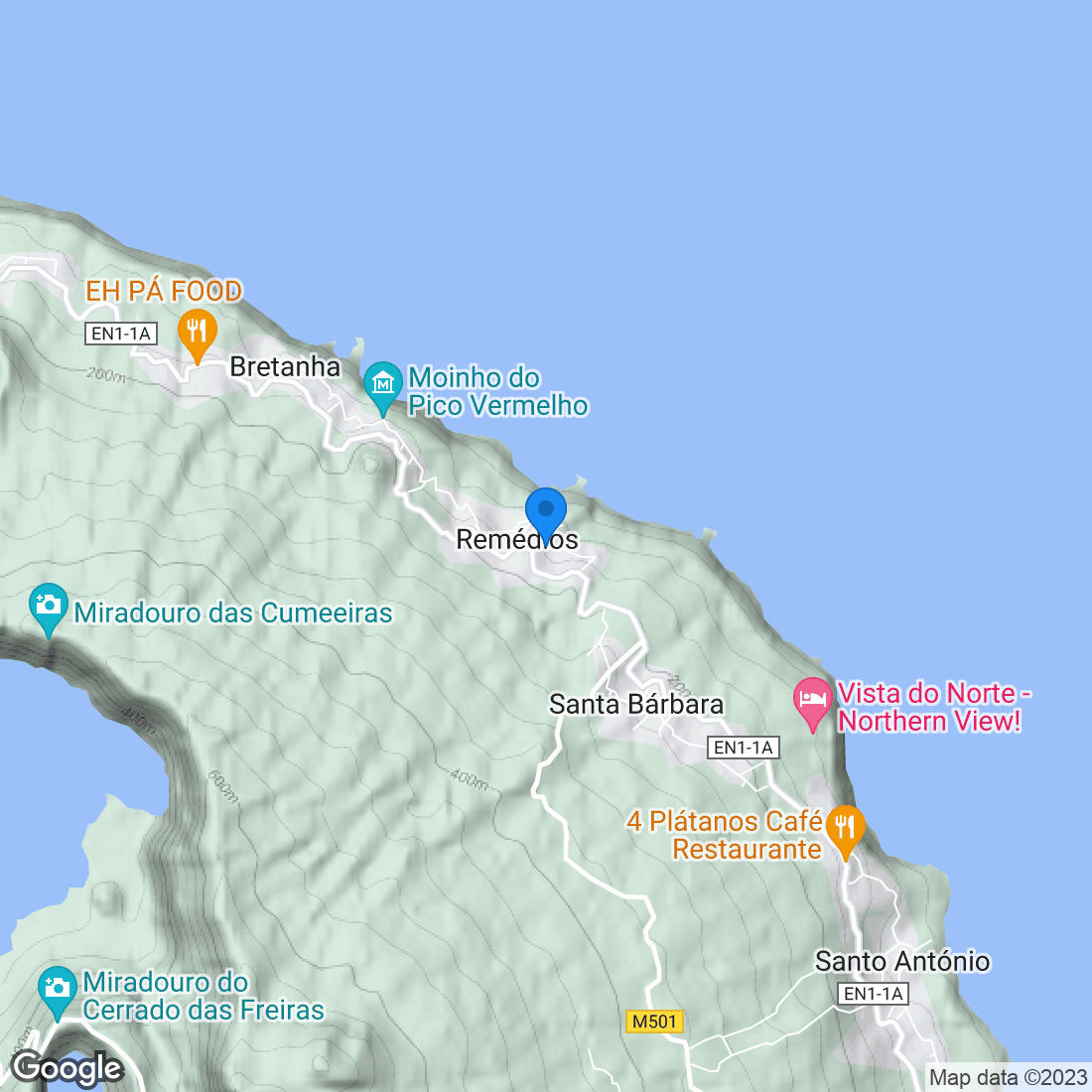 V7P8+JMG, Chã da Lomba do Carvalho 2, 9545-301 Remédios, Portugal