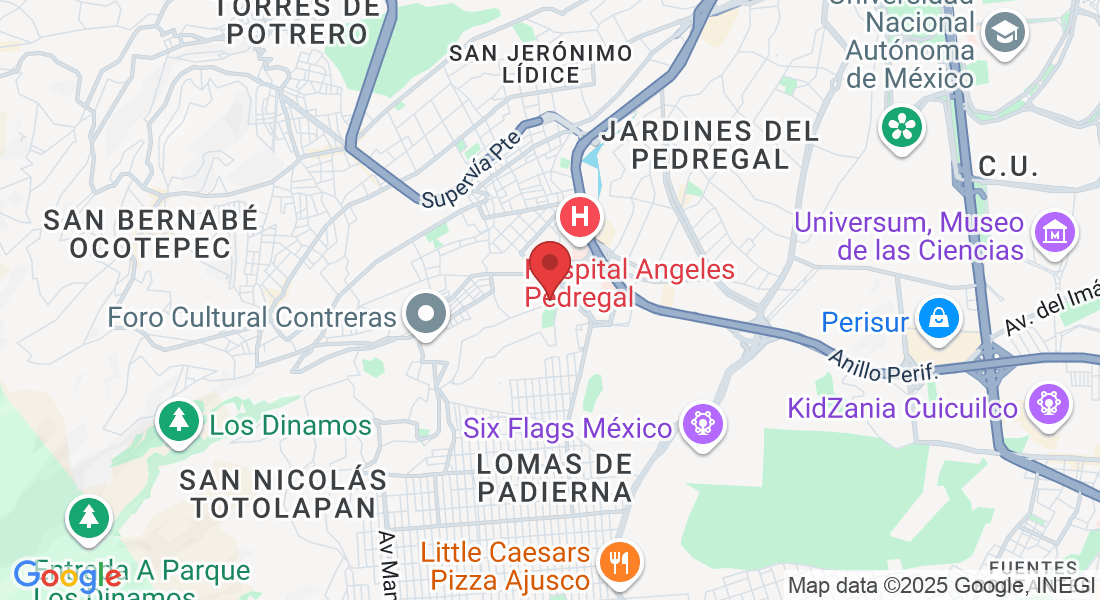 Cto. Fuentes del Pedregal 95, Fuentes del Pedregal, Tlalpan, 14140 Ciudad de México, CDMX, México