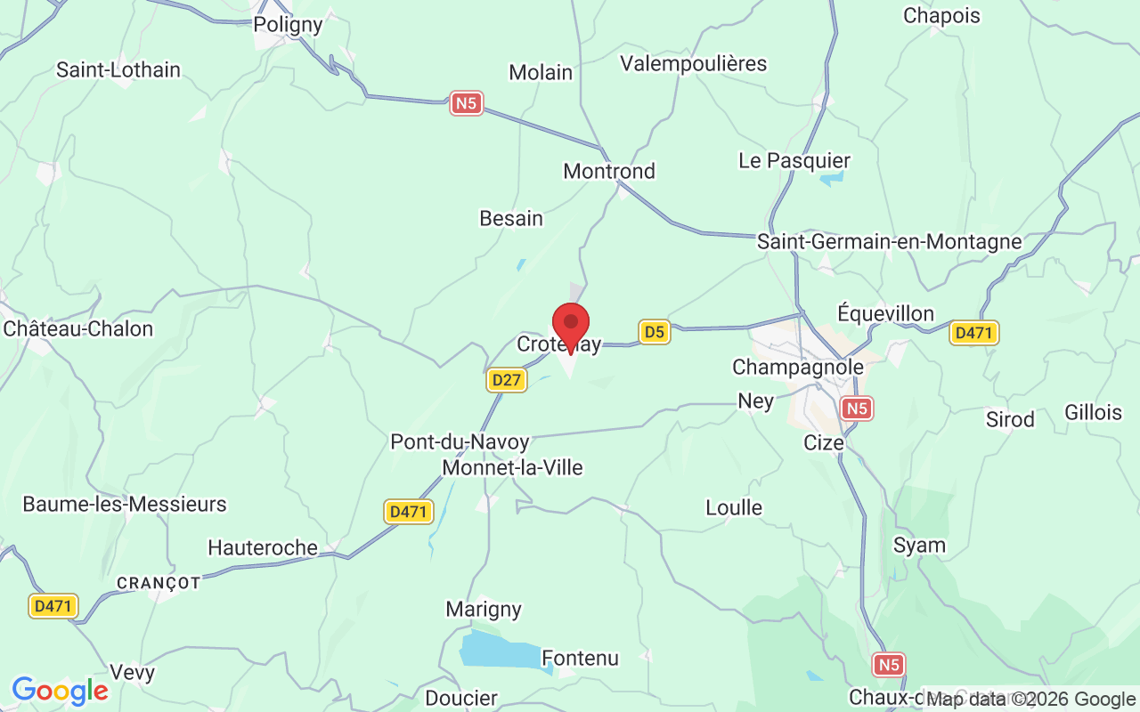 335 Chem. des Epinettes, 39300 Crotenay, France