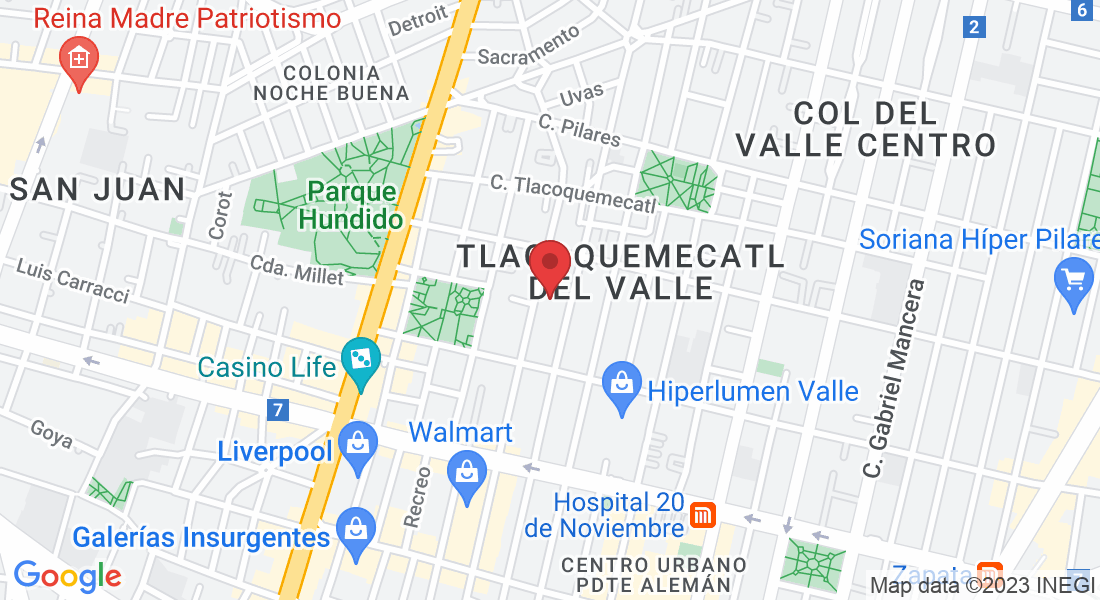 San Francisco 1420, Tlacoquemecatl del Valle, Benito Juárez, 03200 Ciudad de México, CDMX, Mexico