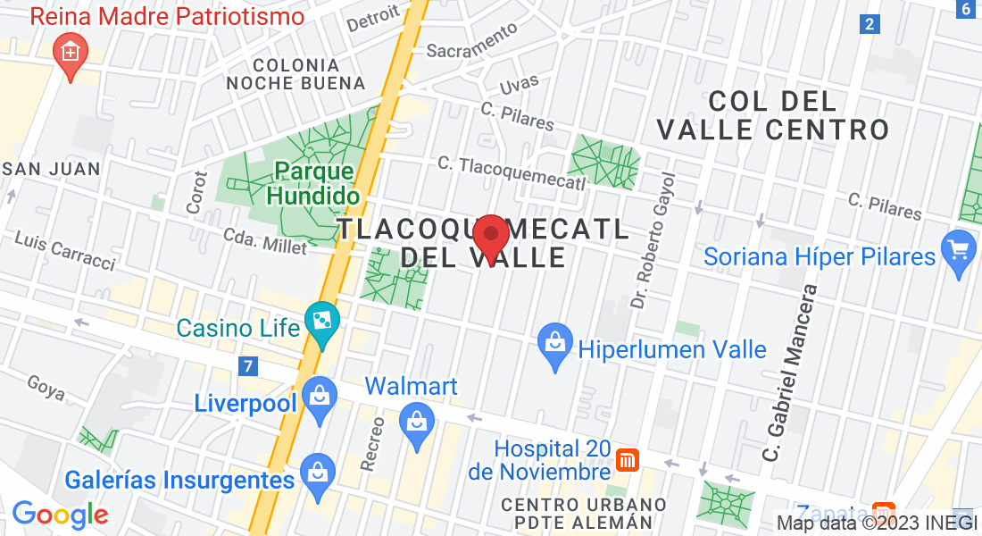 San Francisco 1420, Tlacoquemecatl del Valle, Benito Juárez, 03200 Ciudad de México, CDMX, Mexico