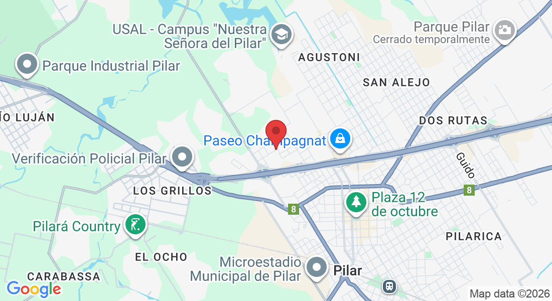 Los Gorriones 900, B1630 Pilar, Provincia de Buenos Aires, Argentina