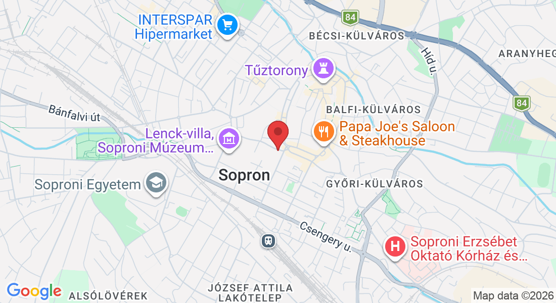 Sopron, II. Rákóczi Ferenc u. 3, 9400 Magyarország