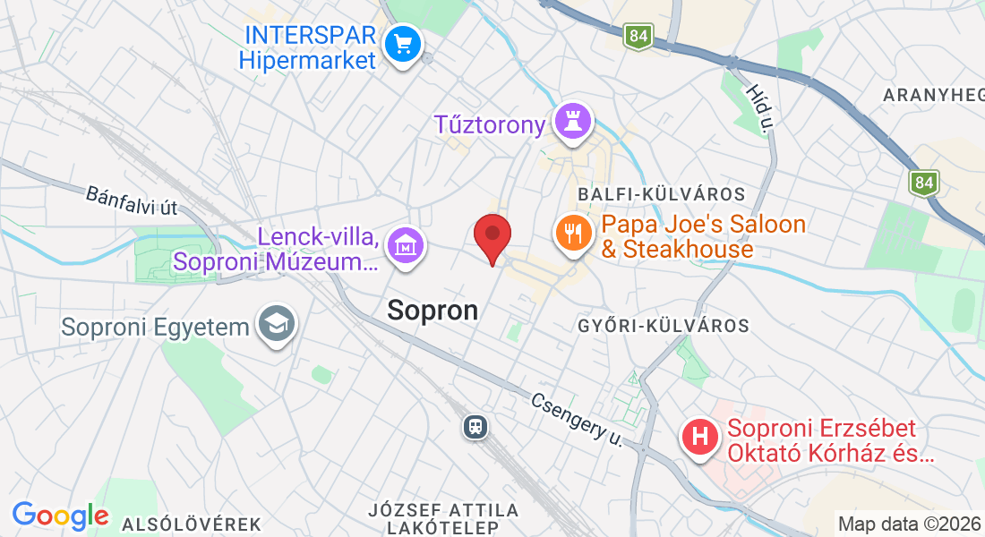 Sopron, II. Rákóczi Ferenc u. 3, 9400 Magyarország