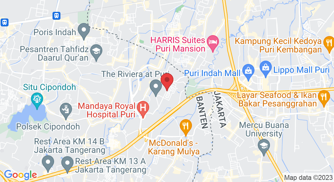 Blok c2, Jl. Puri Utama No.7, RT.004/RW.008, Petir, Kec. Cipondoh, Kota Tangerang, Banten 15147, Indonesia
