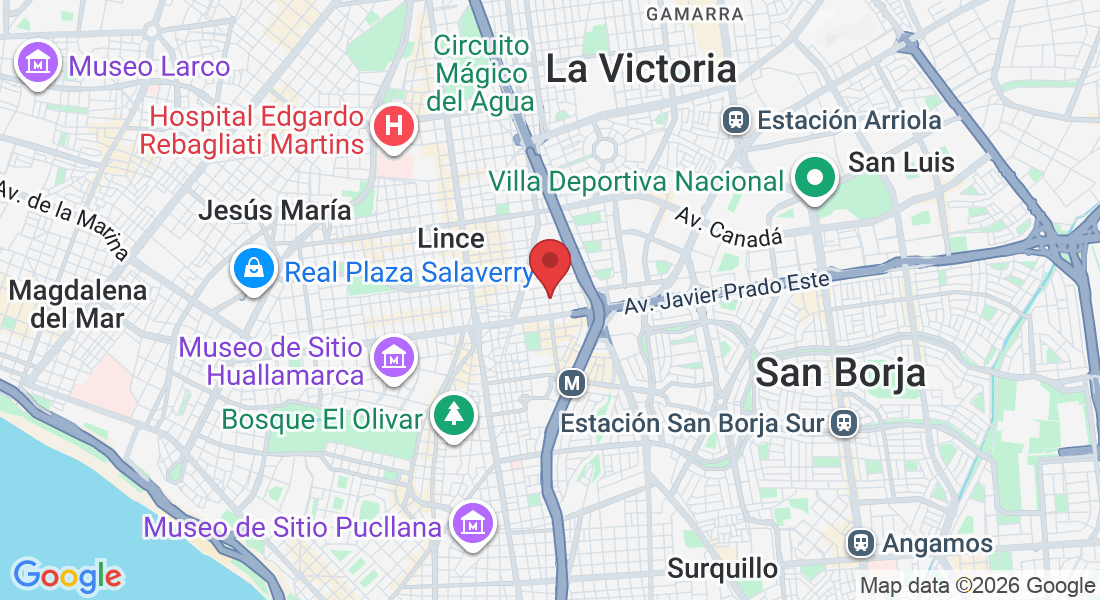 Av. Ricardo Rivera Navarrete 2719, Lince 15073, Perú