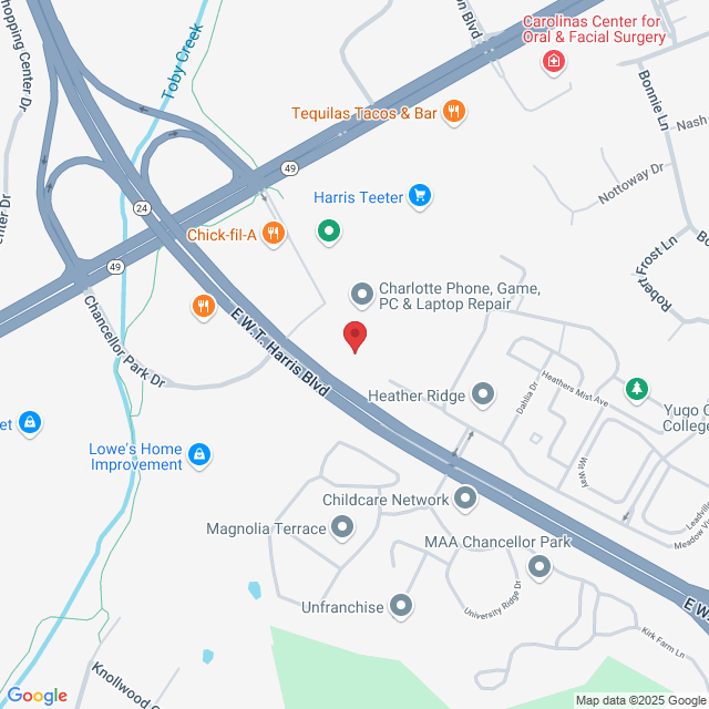 1001 E W.T. Harris Blvd E, Charlotte, NC 28213, USA