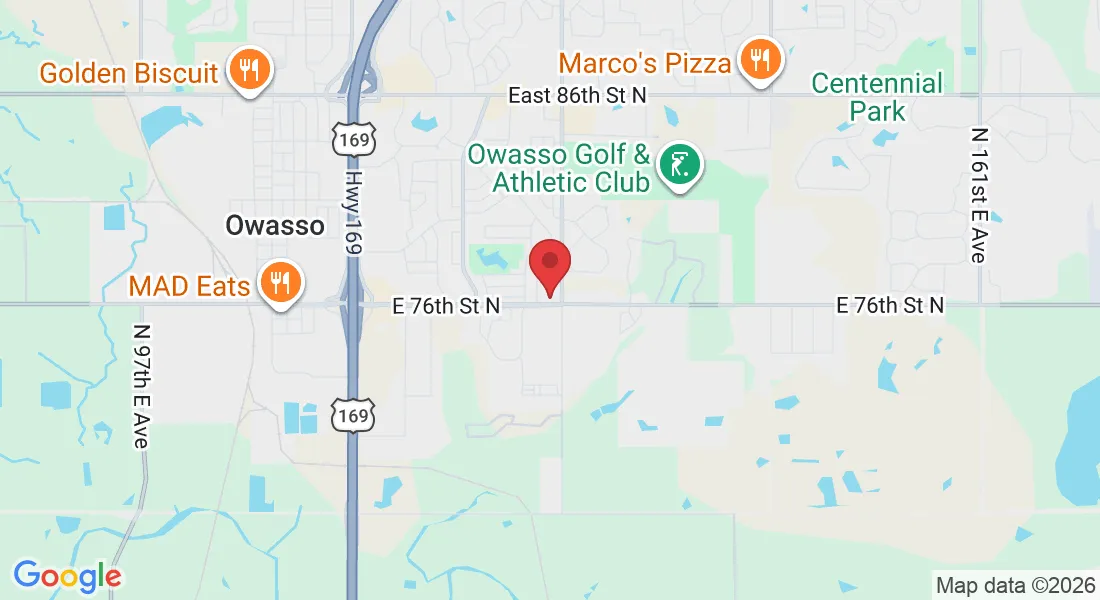 12899 E 76th St N, Owasso, OK 74055, USA