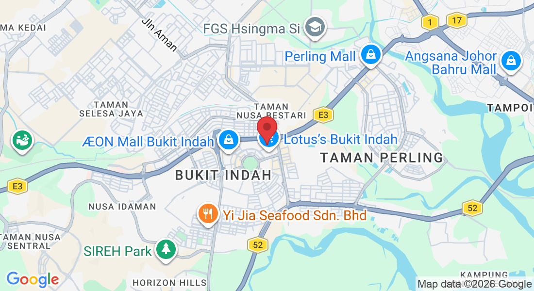 Jalan Indah 15/1, Taman Bukit Indah, 81200 Johor Bahru, Johor Darul Ta'zim, Malaysia