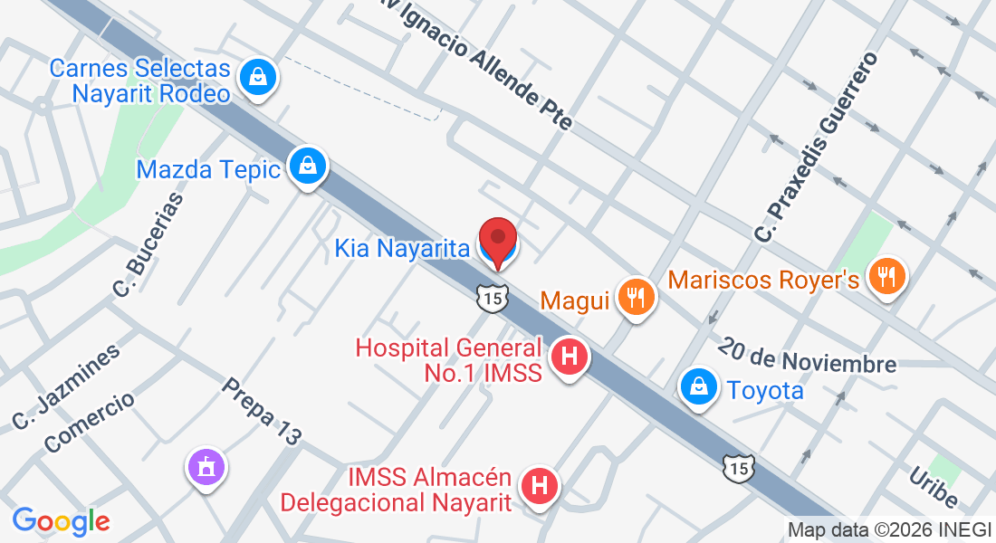 De Los Insurgentes Pte. 752, 20 de Noviembre, 63000 Tepic, Nay., México