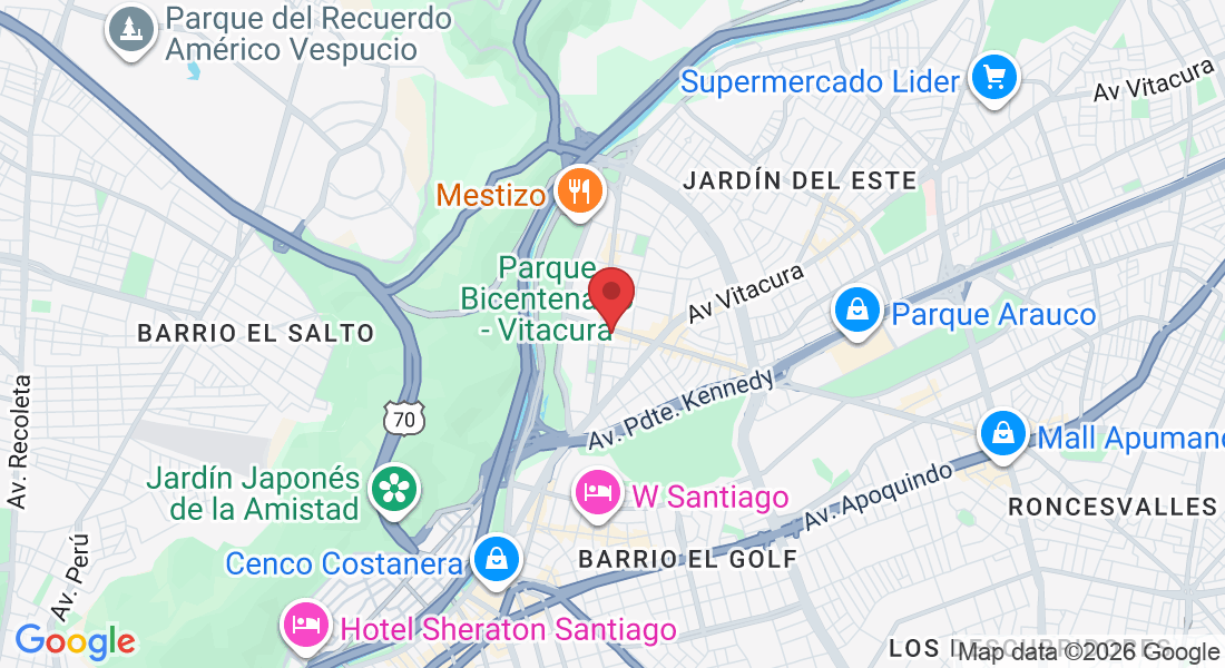 Alonso de Córdova 2860, 7630440 Vitacura, Región Metropolitana, Chile