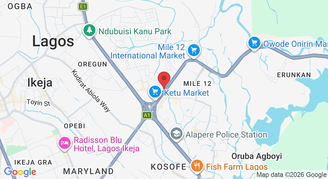479 Ikorodu Rd, Ikosi Ketu, Lagos 105102, Lagos, Nigeria