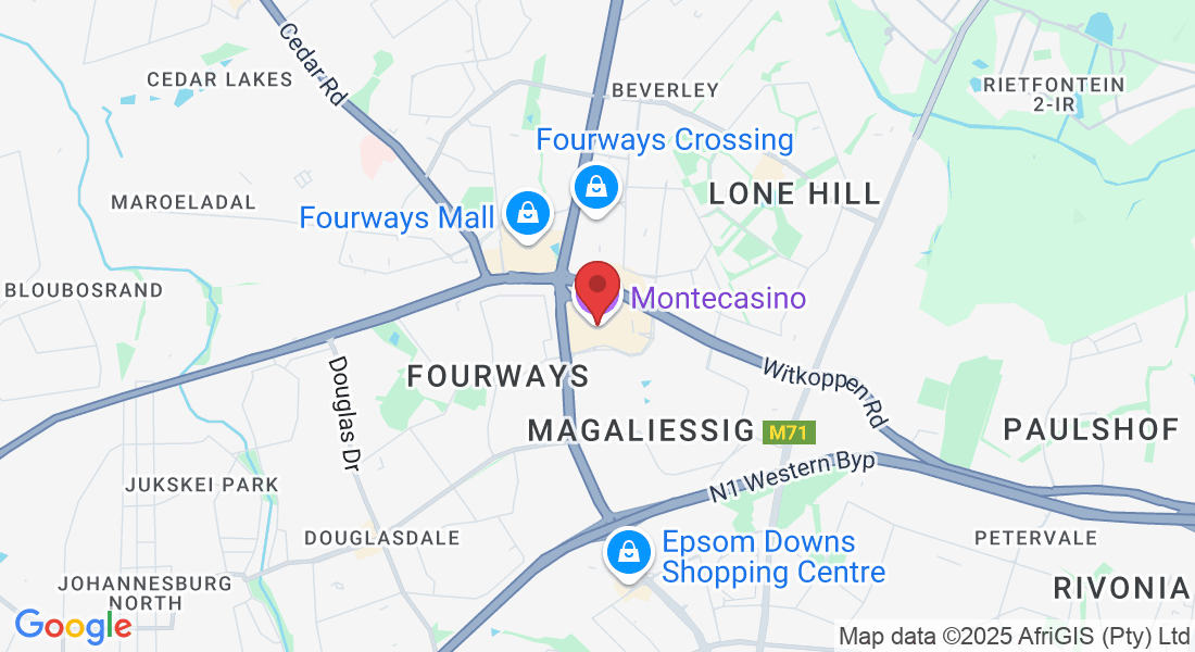 Montecasino Blvd, Fourways, Johannesburg, 2055, South Africa